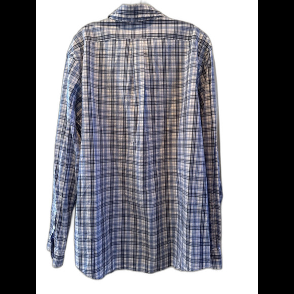 Polo Ralph Lauren Oxford Shirt Mens XL Classic Fit Blue Plaid Pony - Picture 6 of 9